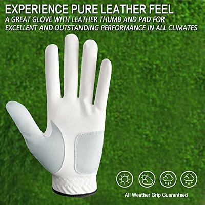 Golf Gloves Men Pair Left Right Both Hand Rain Grip Lh Rh