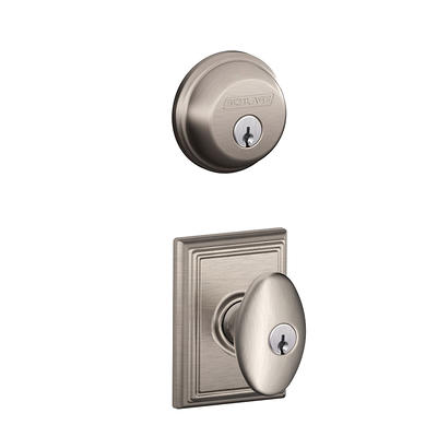 ESSENTIALS by Schlage Morrow Stainless Steel Keyed Entry Door