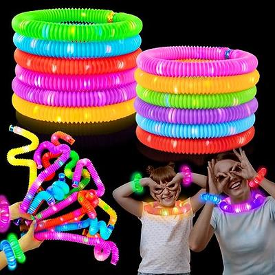 HWG 60 Pack Glow in The Dark Glasses, LED Christmas Party Supplies 5 Colors  Light Up Glasses Shutter Shades Kids/Adult Party Accessories