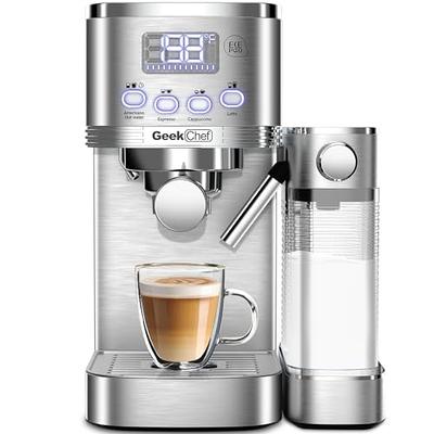 Zulay Magia LUX White Automatic Espresso Machine with Milk Container a