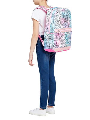 Wonder Nation Children's Backpack with Lunch Box and Pencil Case 3-Piece  Set Pink Leopard Tie Dye 