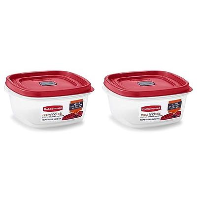 Rubbermaid Easy Find Lids 5-Cup Food Storage and Organization Containers  and Lids, 2-Pack, Racer Red