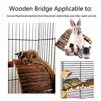 Hamiledyi Bunny Wooden Ladder Guinea Pig DIY Toy Rodents Chewing