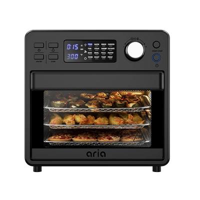 Ultrean Air Fryer Toaster Oven Combo, 32 Quart Convection Oven Countertop  with Rotisserie, Toaster, Dehydrator, Bake, 7 Accessories & 50 Recipes,  Silver 