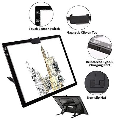 QENSPE Wireless A3 Light Pad for Diamond Painting, Rechargeable LED Tracing  Light Box, 6-Level Dimmable Diamond Art Light Board, A3 Light Pad with