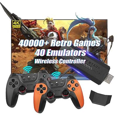 HDMI 4K TV Nostalgia Game Stick 64G 10000+ Game Video Game Consoles + 2×  Wireless Gamepad 