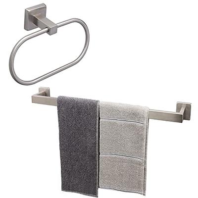 TocTen Double Bath Towel Bar - Thicken SUS304 Stainless Steel Towel Rack  for Bathroom, Bathroom Accessories Double Towel Rod Heavy Duty Wall Mounted