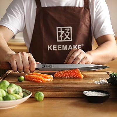 KEEMAKE Sashimi Sushi Knife Japanese 9.5 inch Yanagiba Knife,Japanese VG10  Stainless steel Single Bevel Blade, Perfect Rosewood Handle Filleting &  Slicing Knife - Yahoo Shopping