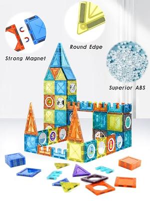  Coodoo Upgraded Magnetic Blocks Tough Tiles STEM Toys for 3+  Year Old Boys and Girls Learning by Playing Games for Toddlers Kids,  Compatible with Major Brands Building Blocks - Starter Set 