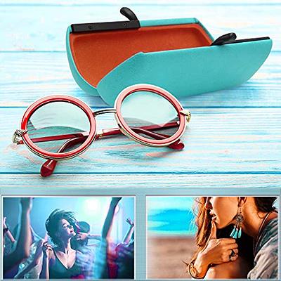 Calabria Slim Eye Glasses Case w/Clip Soft PU Leather Brown Men Women  Eyeglasses Pouch Slip-In Eyewear Holder Sunglass Bag