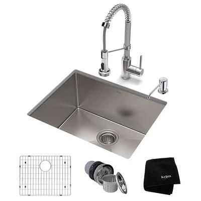 Kraus Loften 33 in. Drop-In/Undermount Double Bowl Stainless