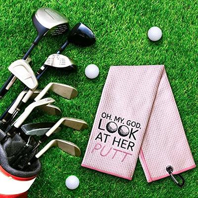 DYJYBMY Oh My God Look at Her Putt Funny Golf Towel, Embroidered