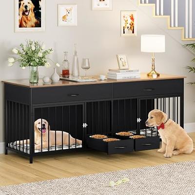 DIY Plans for Double Dog Kennel TV Stand Wooden Dog Crate 