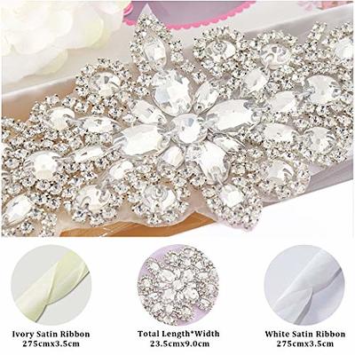 2pc/pair sequins pearl beaded appliques for clothes DIY sew on lace  applique patches for wedding dresses decoration