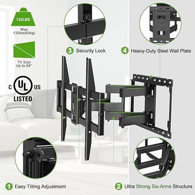 Super Slim Full-Motion TV Mount For 40 - 84 TVs