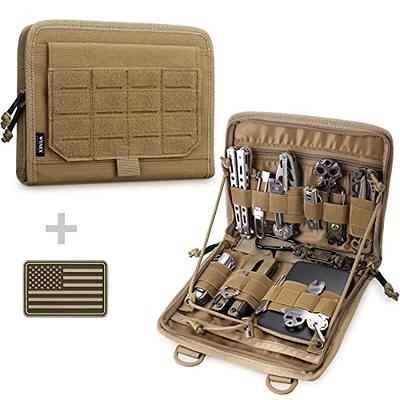 WYNEX Tactical Folding Admin Pouch, Molle Tool Bag of Laser-Cut Design,  Utility Organizer EDC Medical Bag Modular Pouches Tactical Attachment Waist  Pouch Include U.S Patch Khaki - Yahoo Shopping