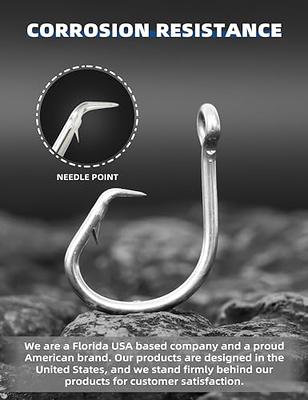BLUEWING Big Game Circle Hooks 20pcs Heavy Duty Stainless Steel