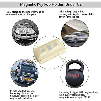 RamPro Hide A Key Magnetic Key Holder Under Car - Hide A Key for Your Car  So You Never Lock Out - Plastic Magnet Key Hider to Store a Spare Key for