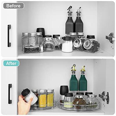 Puricon 2 Pack Lazy Susan Clear Organizer for Cabinet Pantry Storage,  Rotating Tray for Fridge Bathroom Living Room Kitchen Spice Rack  Organization, Acrylic Turntable for Cosmetics Perfumes, 10.5 in - Yahoo  Shopping