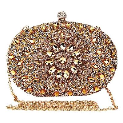 Ofuleo Evening Bag Small Wallet Handbag for Women Gold Beaded