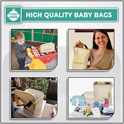 Easy Baby - Diaper, Bottle, and Supplies - Organizer Pouches - Change,  Feed, and Dress Me (4 Pack Seersucker) | Organizing Packing Tote Cubes for  Baby