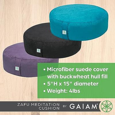 Gaiam Zafu Yoga Meditation Cushion - Ergonomic Buckwheat Hull