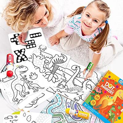 Nicecho Dot Markers, Washable Dot Markers for Kids Toddlers & Preschoolers, 24 Colors Bingo Paint Daubers Marker Kit with Free Activity