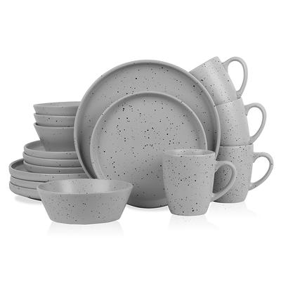 Stone Lain Constance 16-Piece Dinnerware Set Porcelain, Service for 4, Brown