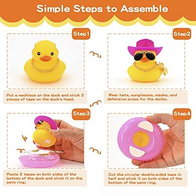 6pcs Luminous Duck Cute Car Interior Decoration Center Console Decoration