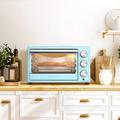 Galanz Large 6-Slice True Convection Toaster Oven, 8-in-1 Combo Bake, Toast,  Roast, Broil, 12” Pizza, Kitchen Appliance