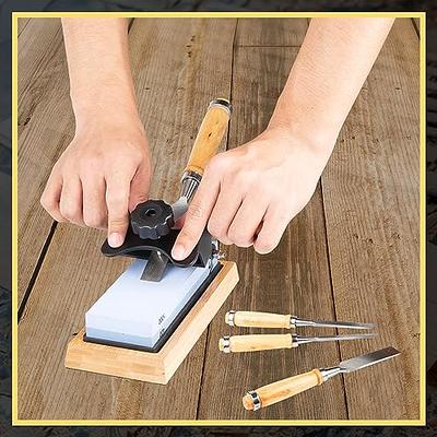 Honing Guide and Angle Tool Set - Chisel Sharpening Jig & Knife