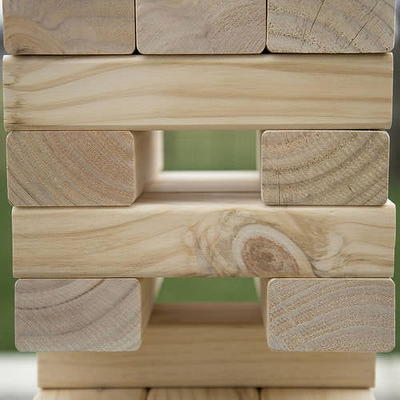 Nontraditional Giant Wooden Blocks Tower Stacking Game, Outdoor Yard Game,  for Adults, Kids, Boys and Girls by Hey! Play! 