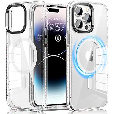 JUESHITUO Magnetic Crystal Clear for iPhone 13 Pro Case [Not  Yellowing][Military Protection & Compatible with MagSafe][No.1 Strong  Magnets] Compatible