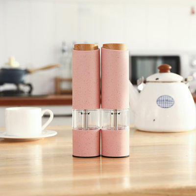 Pack Of 2 Electric Salt And Pepper Grinder Set,one-touch Automatic