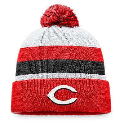 Men's Fanatics Branded Red Cincinnati Reds Stripe Cuffed Knit Hat