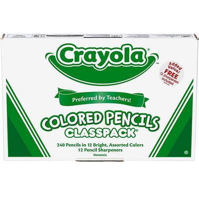 Crayola 684112 12 Assorted Short Barrel 3.3mm Colored Pencils