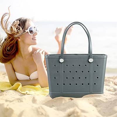 Tote Beach Bag Shoulder Waterproof Travel Women Handbag Large Medium Pool  Rubber