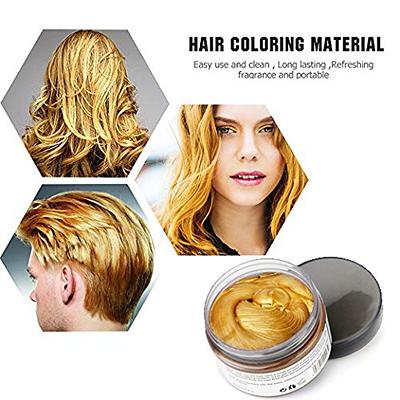 Temporary Hair Color Wax Purple, Magic Master Keratin Hair Dye Paint Wax,  3.4 Fl Oz Natural Washable Temporary Hair Color for Kids Girls Women & Men