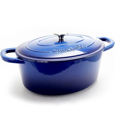 Vollrath 59744 10 oz. Pre-Seasoned Mini Cast Iron Oval Dutch Oven