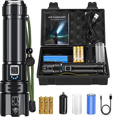 Rechargeable 10000 Lumen Super Bright LDE Flashlight Tactical