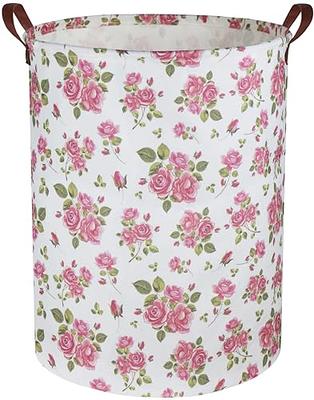 Hiyagon Canvas Laundry Basket with Handles, Baby Laundry Basket