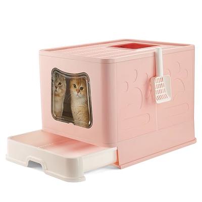 Palram CATSHIRE Cat Litter Box Enclosure Furniture, Hidden Litter Box for  Indoor Cats, Enclosed Cat Box Cabinet, Pet House, Side Table, Nightstand,  with Magnetic Door Latch, Easy to Clean, White - Yahoo
