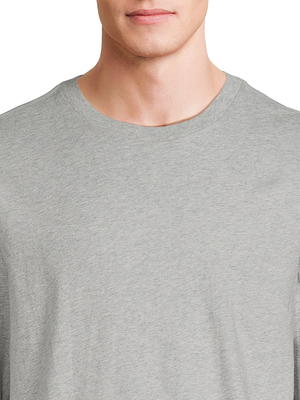 George Men's Crewneck Tee with Long Sleeves, Sizes XS-3XLT 