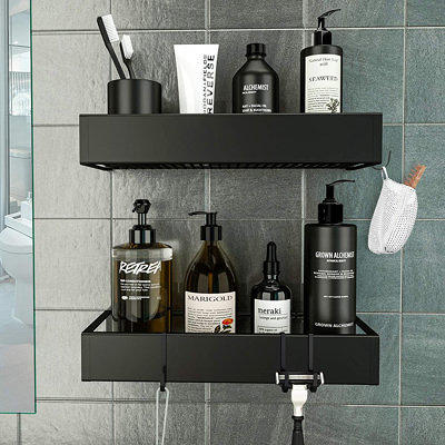 Moforoco Shower Caddy Basket Shelf with Soap Holder, No Drilling Traceless  Adhesive Shower Wall Shelves, Rustproof Bathroom Shower Storage Organizer -  Yahoo Shopping