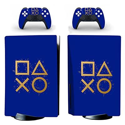 Game controller skin sticker for ps5 slim disc console, 2 controllers skin  sticker for ps5 slim