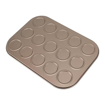 CAKETIME Silicone Mini Muffin Pan - Metal Reinforced Frame Mini Muffin Tray  Cupcake Pan Silicone with Handle 12 Cups Nonstick Easy to Move