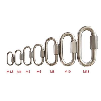 M4 - M12 Eye Locking Carabiner Clip Large Or Small Snap Hooks Clips Heavy  Duty