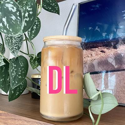 Iced Coffee Cup-personalized Soda Beer Can Glass With Lid and
