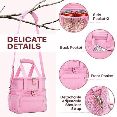 Insulated Lunch Bag for Women Men Double Deck Lunch Box, Reusable Leakproof  Lunch Box Cooler Tote Bag for Work Picnic School or Travel, Double