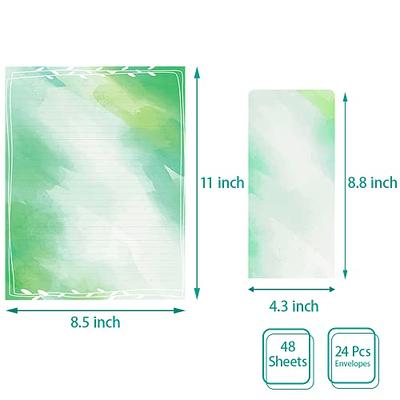 96 Sheets Watercolor Writing Stationery Paper (8.5 x 11 Inches)